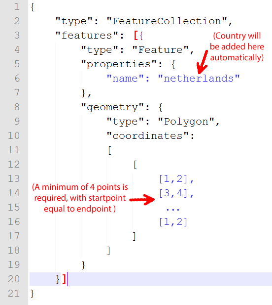 Expected geoJSON data input format